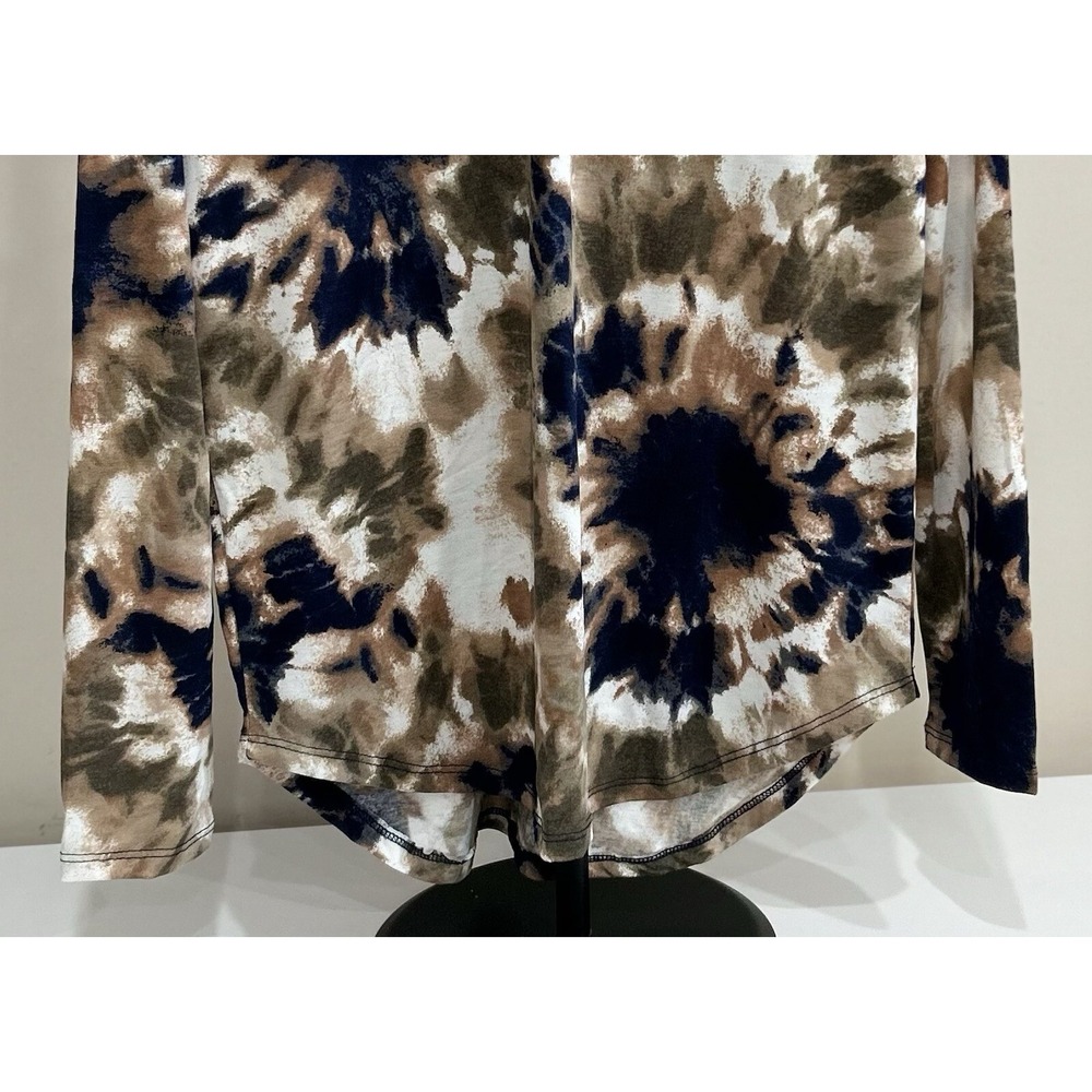 ABSOLUTELY FAMOUS Women's Top Pullover Long Sleeve Small Tie-Dye V-Neck NWT - Picture 3 of 7